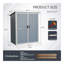 Armoire de rangement extérieure en résine imperméable 5X3ft avec portes verrouillables pour vélos et meubles de patio