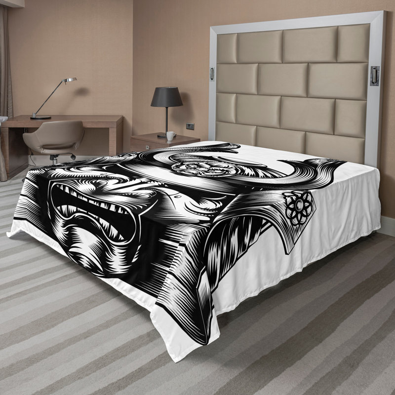 Drap-housse japonais Ambesonne, Drap plat pour très grand lit californien