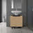 Marlo Under Sink Cabinet With Two Doors And Interior Storage Shelves, Cut-Out Back, 22 Wide Freestanding, Modern Bathroom Storage-602248754
