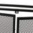 Practical Iron Fireplace Screen With Hinged Access - Convenient Use, 29.95"h X 41.11"w In Matte Black Enhance Security,