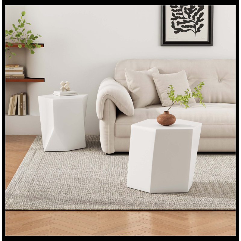 ENSEMBLE DE TABLE À CAFÉ MODERNE MGO, Blanc