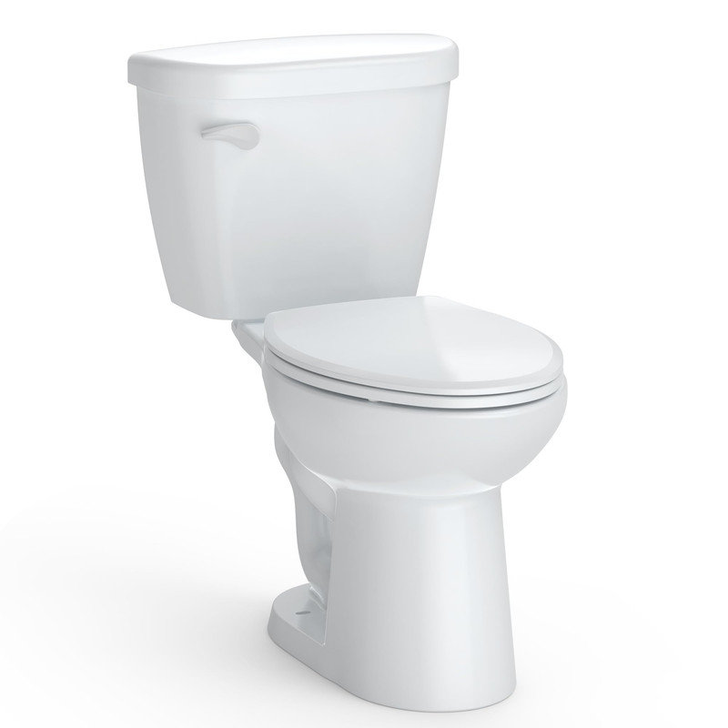 Two Piece Elongated Toilet with Side Push Flush – 1.28 GPF, CUPC Certified, Modern Design