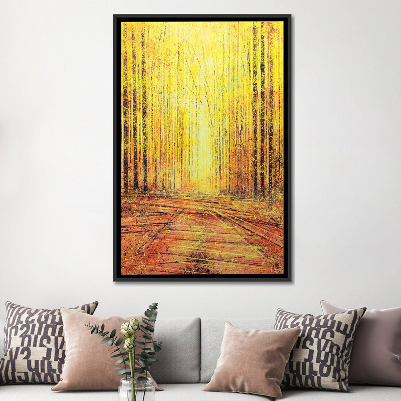 « vif yellow light », impression sur toile, H 60 po x l 40po x P 1,5 po, Toile avec cadre noir