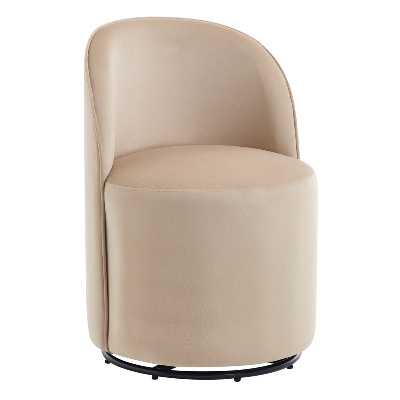 Swivel Upholstered Dining Chair, Khaki