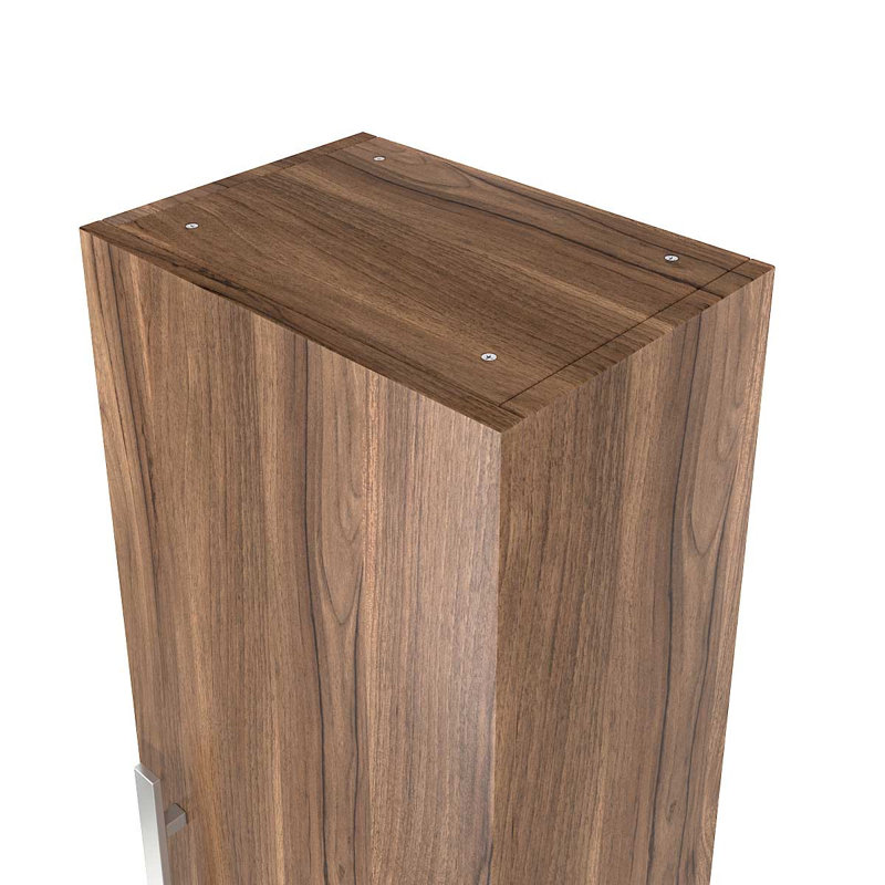 Vallette Wall Mounted Linen Cabinet, Walnut
