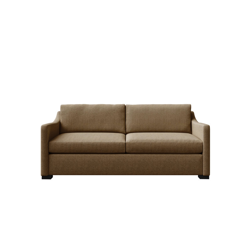 Canapé moelleux 95 po gris, Revolution® en lin brun, H 34 po x l 95 po x P 44 po