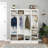 Freestanding Narrow Coat Rack With Adjustable Shelf And 3 Hooks For Entryway Organization And Storage
