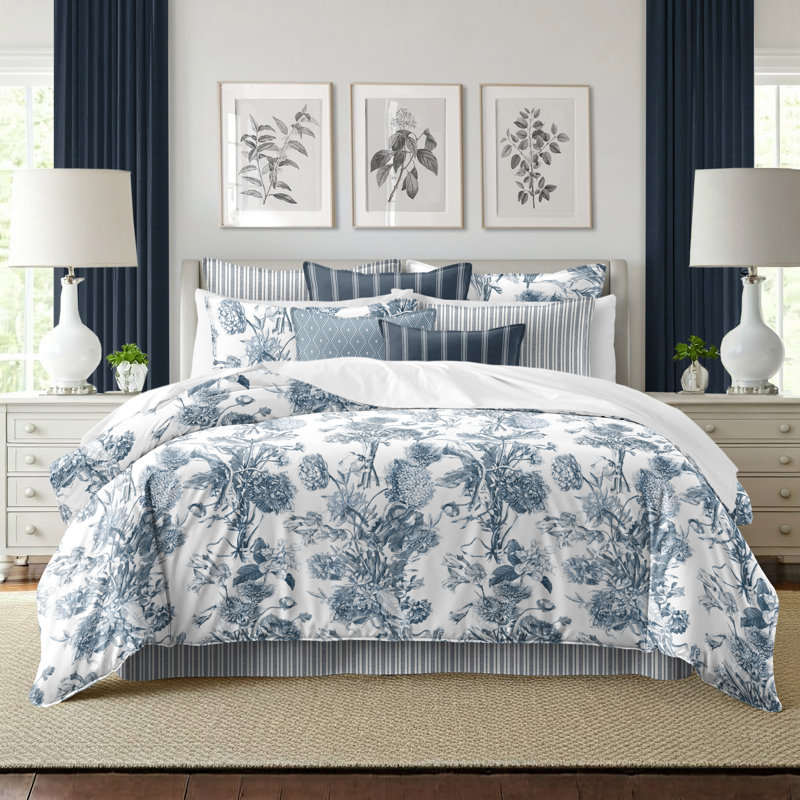 Alexandria White Cotton Coverlet Set, Full Coverlet + 7 Additional Pieces