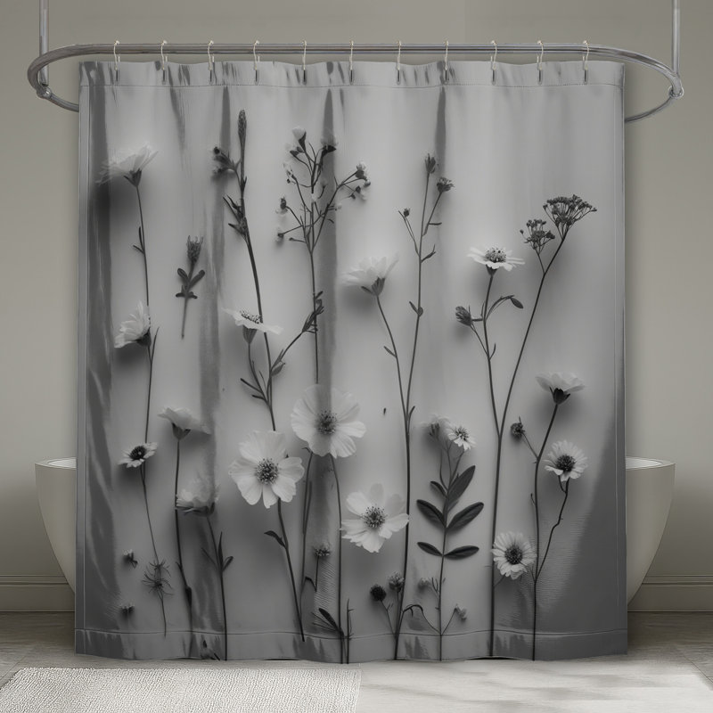 Rideaux de douche monochromes, 70in W x 84in H