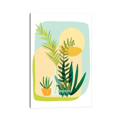 «Whimsical Garden» par Modern Tropical - peinture sur toile tendue