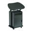Chariot pour ordinateur portable réglable avec rangement assis et debout, noir