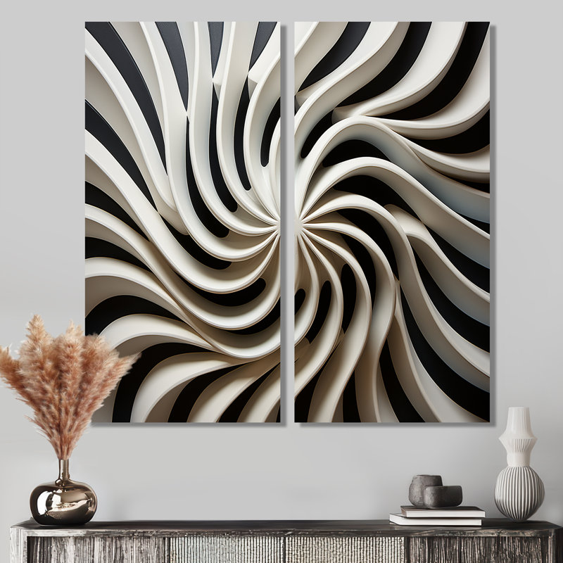 Art mural moderne noir et blanc I, 20" H x 24" W, Wrapped Canvas, Does Not Apply
