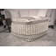 Grand pouf rustique en laine et coton brun