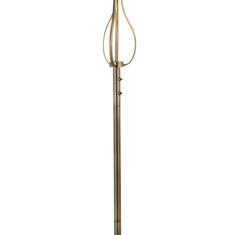 Almond 152cm Chrome Traditional Floor Lamp