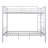 Space-Saving Convertible Metal Bunk Bed With Safety Guardrails-290139617-290139646