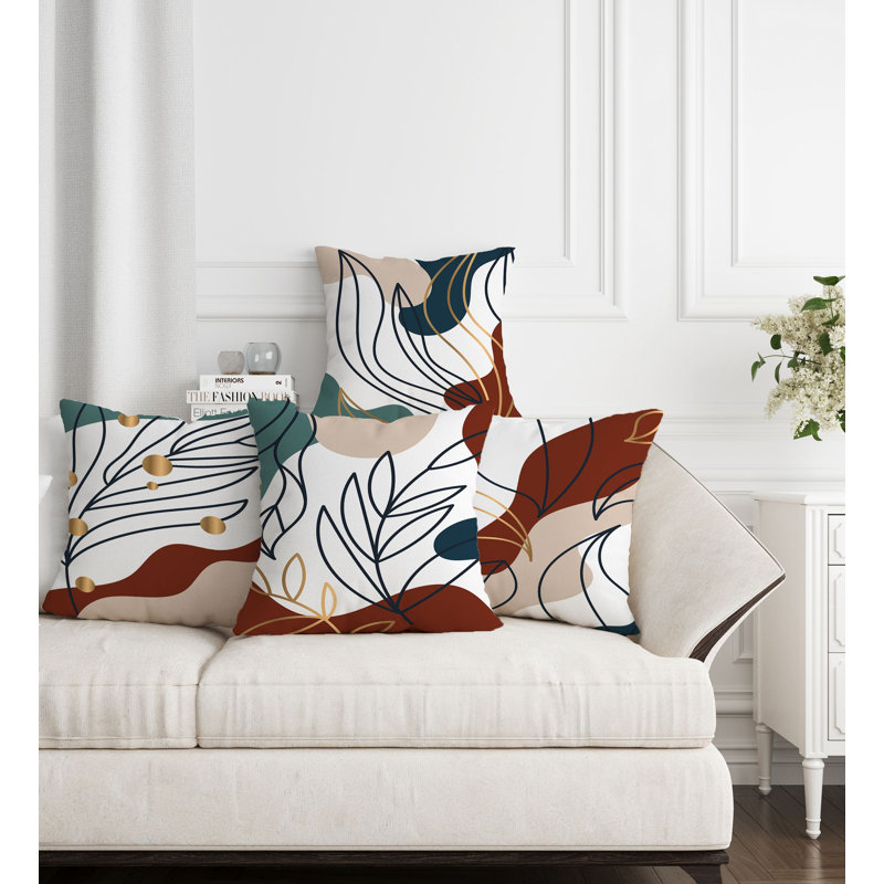 4 Pieces Washable & Ironable Cushion Cover Set