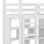 Lit mezzanine simple en bois avec garde-robe, tablettes de rangement, glissoire et DEL, maisonnette amusante