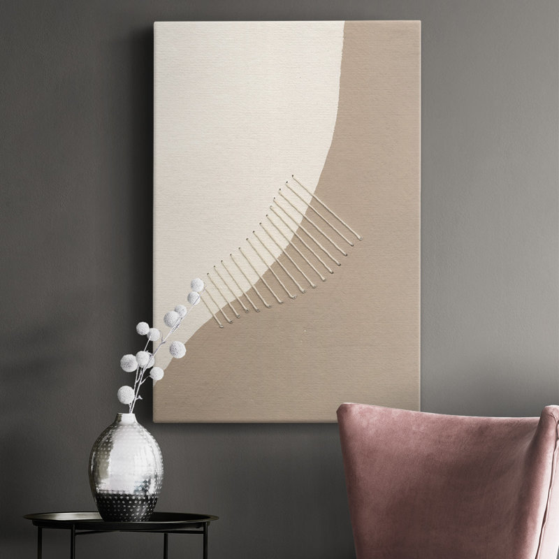 «Neutral Stitches I», impression sur toile tendue, H 12 po x l 8 po x P 1,5 po