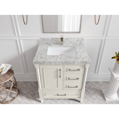 Meuble-lavabo simple 30 po avec plateau Aberdeen
