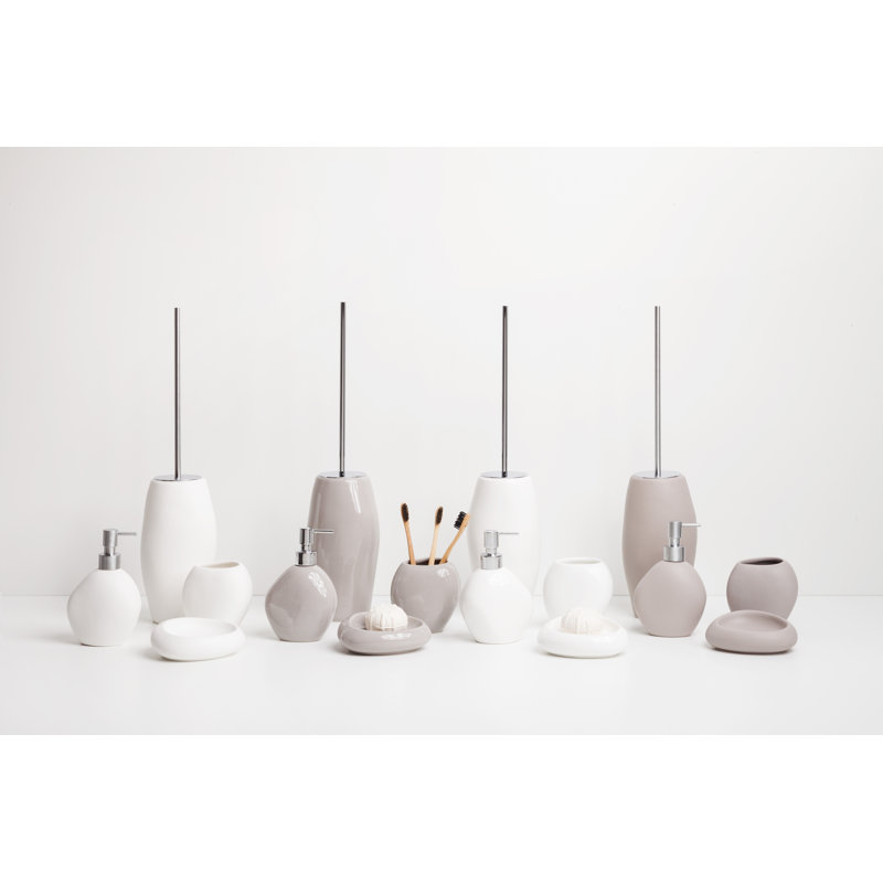 Bosa Porcelain China Bathroom Accessory, Polished Gray