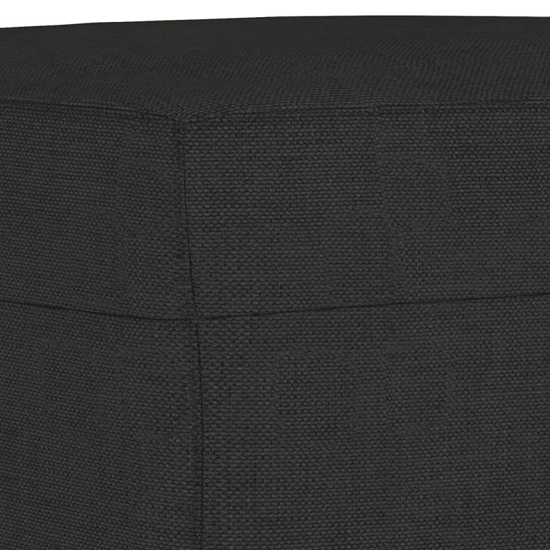  Ensemble de canapé en polyester noir, métal, contreplaqué, H 19,7 po x l 23,6 po x P 16,1 po, Noir