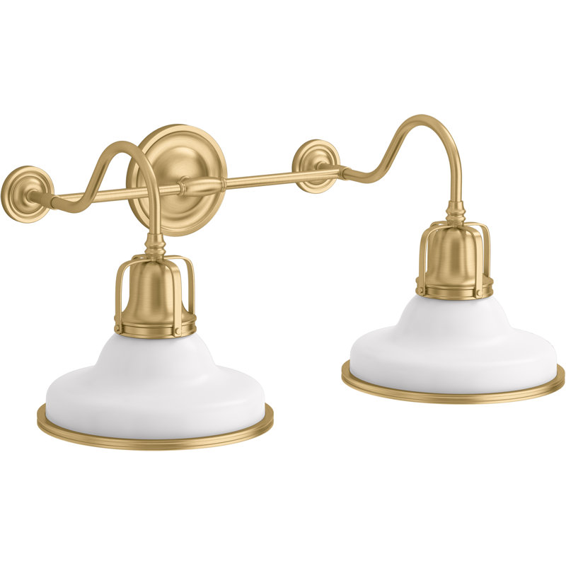 Hauksbee™ 2 - Light Armed Scone, White/Chrome Trim, White