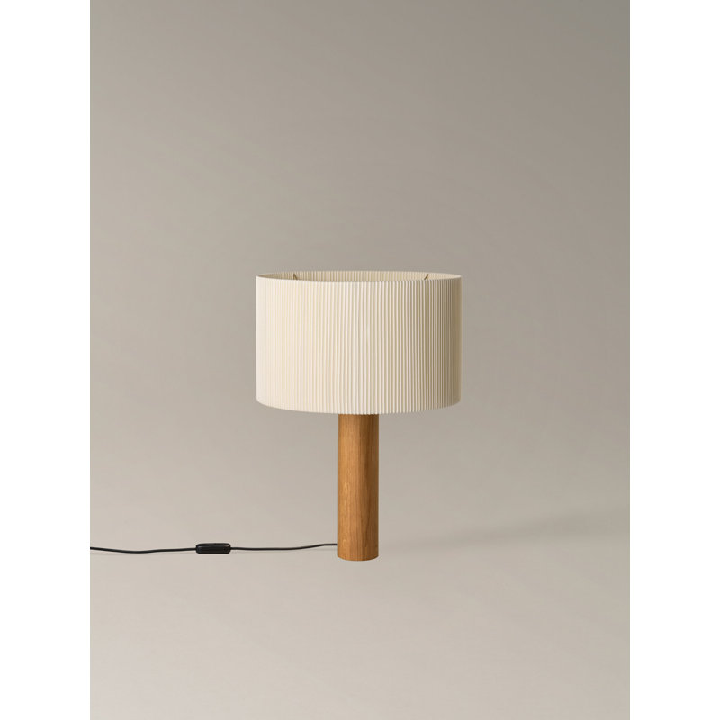 Solid Wood Table Lamp, Natural Oak