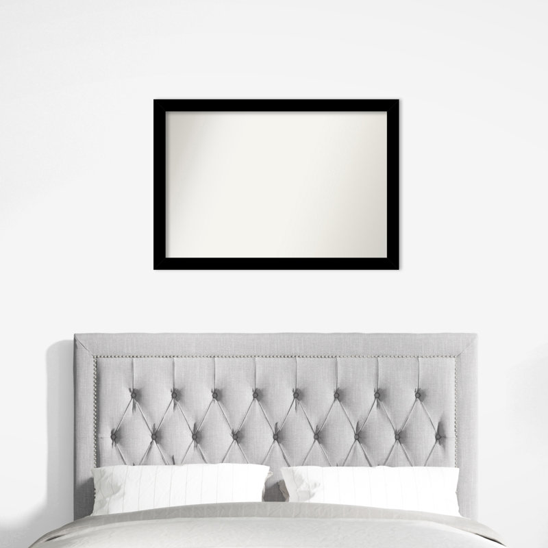 Jillissa Solid Wood Wall Mirror, Rectangle, Black, 35.75" x 51.75"