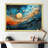 " Beige Planetary Harmony On Blue "-95907638-95907639