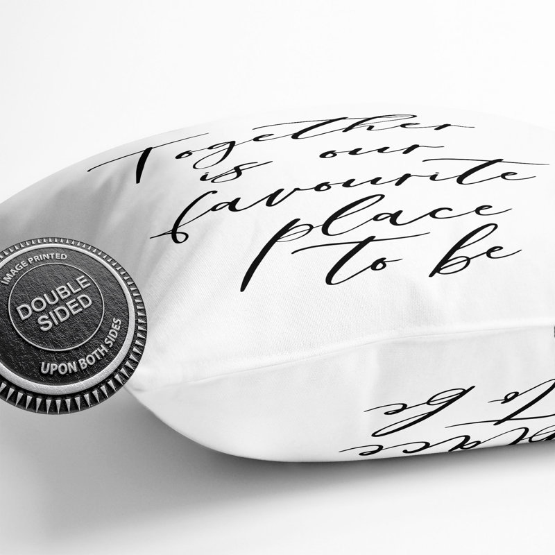 Together Is Our Favourite Place to Be Scatter Cushion, 40cm H x 40cm W x 15cm D