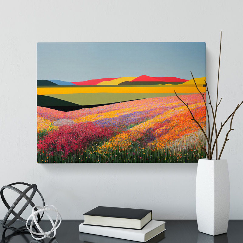 Ultimate Spring Meadow Landscape - Wrapped Canvas Print, 35cm H x 50cm W x 3cm D