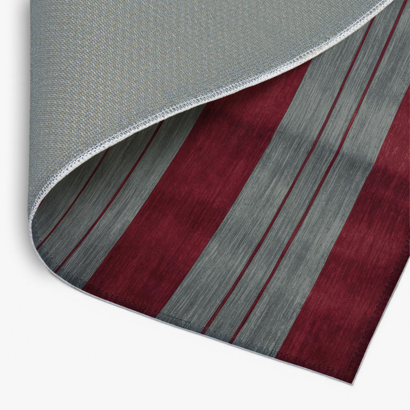 Tapis intérieur / extérieur rouge HorizontalStripes, Rectangulaire 2 pi x 3 pi