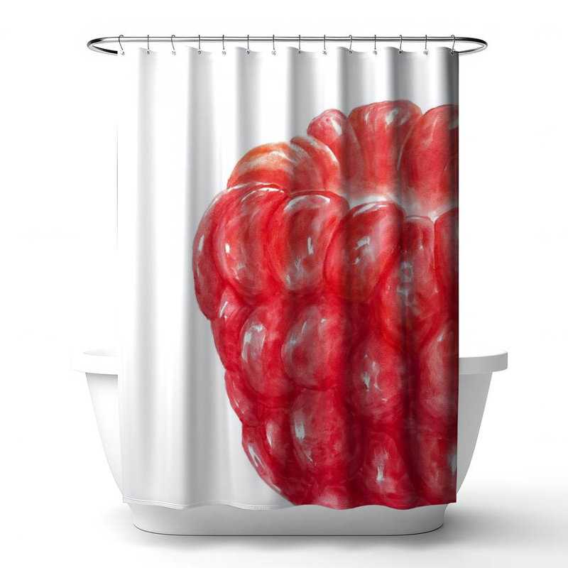 Shower Curtain GA76 – Polyester Shower Curtain, Dye Sublimation Print, 71" W × 74" L