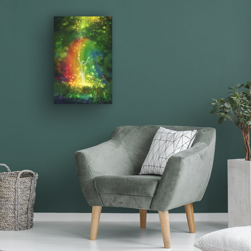 Art sur toile arc-en-ciel bolologien R3darch0n, H 19 po x l 12 po
