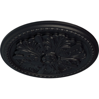 Endurathane Swindon Ceiling Medallion, 16 7/8"OD x 1 1/2"P (Fits Canopies up to 2 7/8"), Hand-Painted Steel Grey Finish
