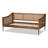 Kaashvi Ogden Mid-Century Modern Wood and Synthetic Rattan Daybed