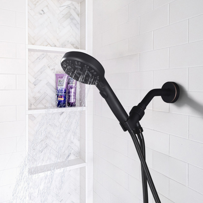 Robinet de douche mural à une poignée et à 7 jets, Bronze frotté à l'huile