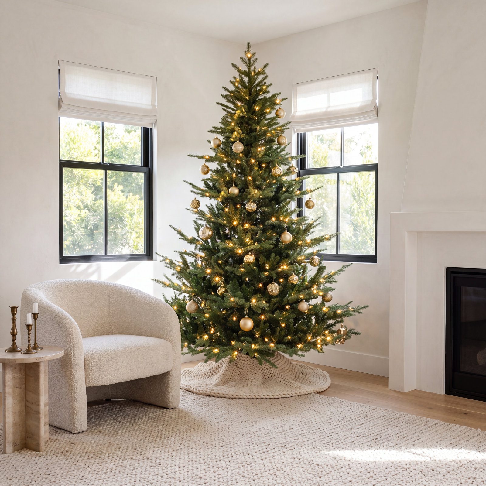 7.5' Pre-Lit Fir Christmas Tree
