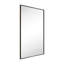 Miroir de salle de bain en bronze huilé avec coins carrés, miroir rectangulaire en acier inoxydable de 32 po x 24 po avec cadre en métal-729190130-729190140