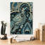 «Epigo Graffiti» Indigo Peacock 1 »par Chariklia Zarris, art mural sur toile, 18 po x 26 po-116776562