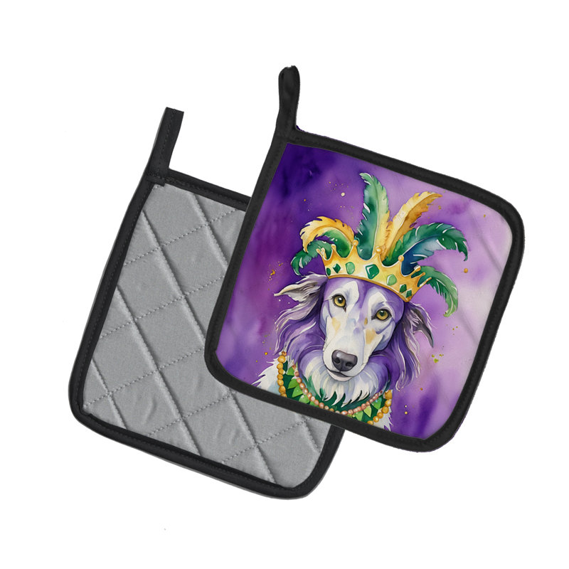 Paire de poignées Borzoi King of Mardi Gras