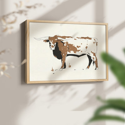 Terre Cotta Steer IV - Reproduction encadrée - Restickable