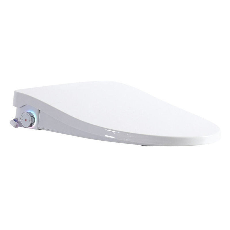 Siège de toilette Smart Bidet avec poignée latérale - siège chauffant réglable, contrôle de la température et de la pression de l'eau, bidet portable avec nettoyage automatique des buses et veilleuse