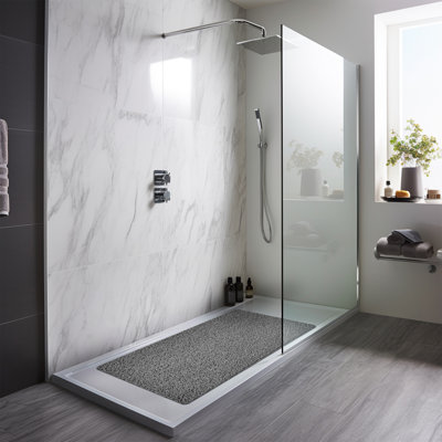 Plain-Spaghetti Plastic / Acrylic Non-Slip Shower Mat