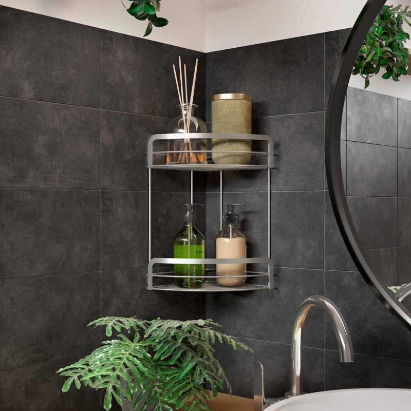 Origin LUXY bathroom corner shelf 2 levels