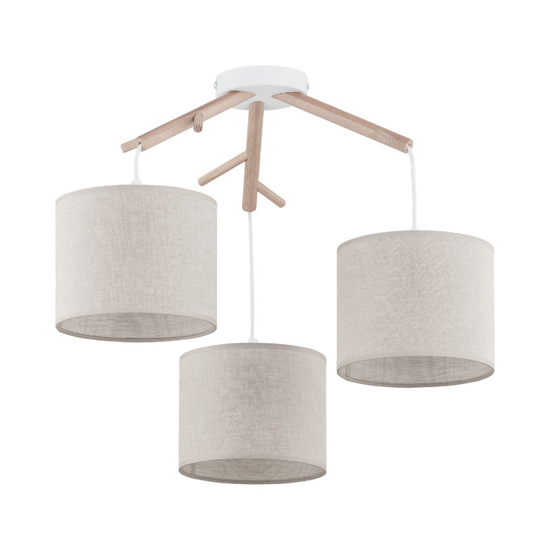 Albero 3 - Light Stainless Steel Cluster Pendant, Grey/Beige
