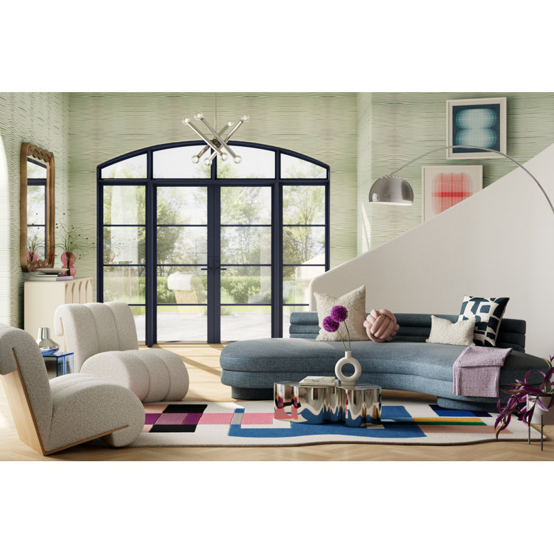 Sutton Upholstered 95'' Sofa, Dune Rayon/Viscose