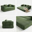 Élégant canapé-lit convertible: futon peu encombrant avec coussins amovibles, idéal pour les petits espaces et la vie moderne-260214213