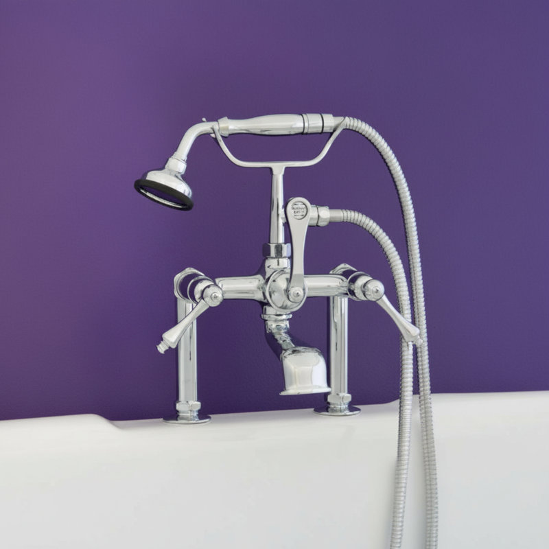 Robinet téléphonique britannique avec inverseur et douchette par Strom Living, Satin Black