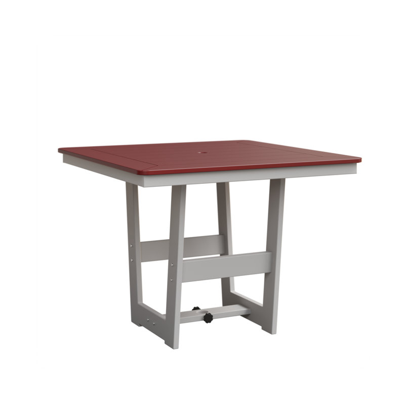 Table de salle à manger carrée 40 po Berlin Marine Hudson, Red/Matte White
